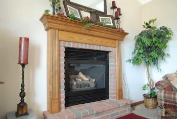 Oak Mantle With Legs